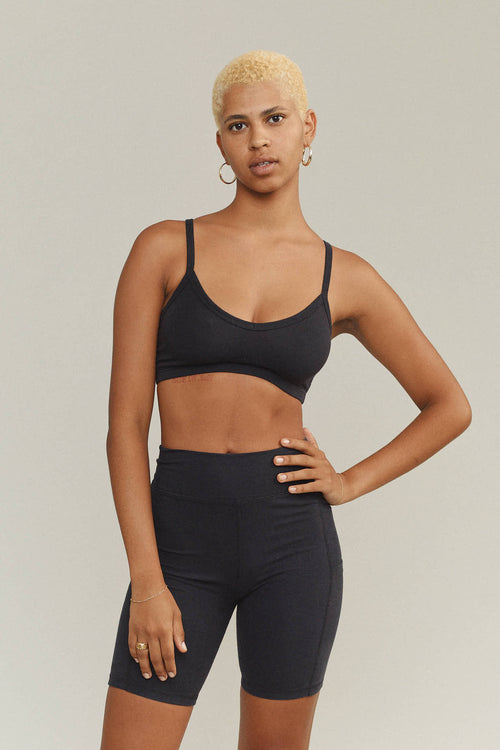 Bike Short with Pockets | Jungmaven Hemp Clothing & Accessories / model_desc: Naya is 5’9” wearing S