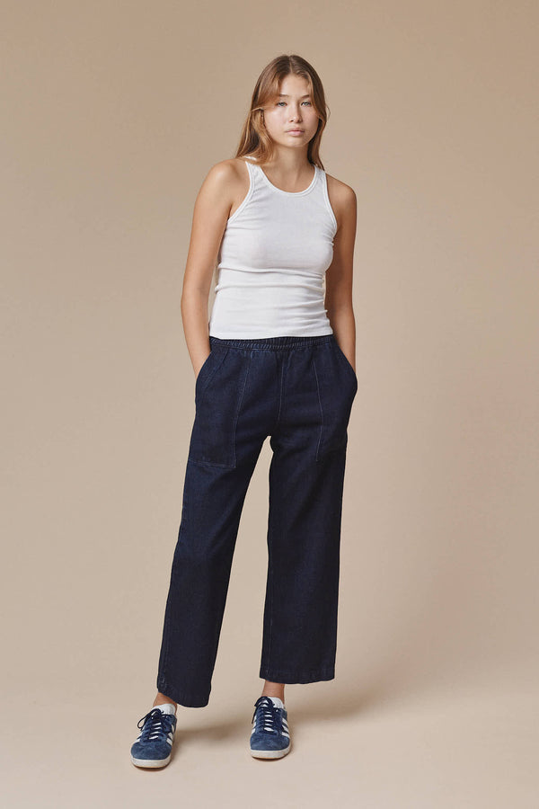 Denim Ocean Pant | Jungmaven Hemp Clothing & Accessories / model_desc: Katriel is 5’9” wearing S