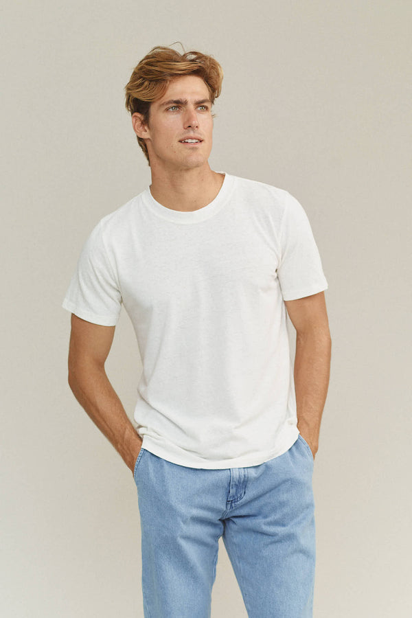 Baja Tee | Jungmaven Hemp Clothing & Accessories / model_desc: Louis is 6’0” wearing L