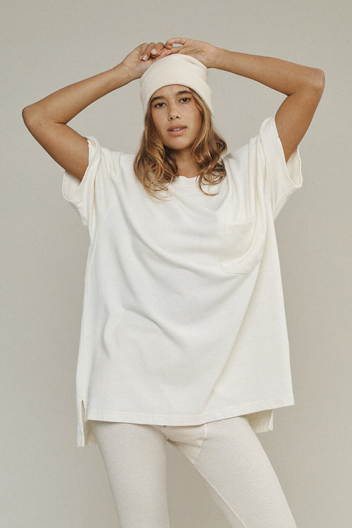 Big Tee | Jungmaven Hemp Clothing & Accessories/ model_desc: Maya is 5'10” wearing size 2