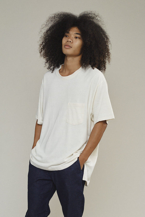 Big Tee | Jungmaven Hemp Clothing & Accessories/ model_desc: Chaz is 6’2” wearing size 2