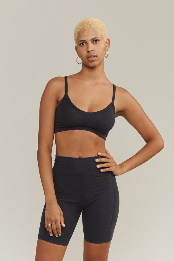 Bike Short with Pockets | Jungmaven Hemp Clothing & Accessories / model_desc: Naya is 5’9” wearing S