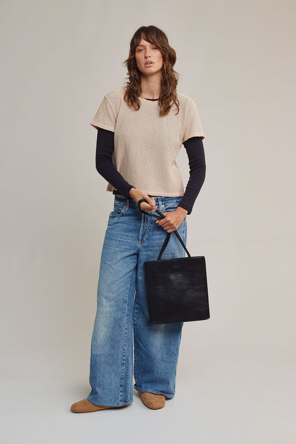 Carmen Mesh Cropped Tee | Jungmaven Hemp Clothing & Accessories / Color: