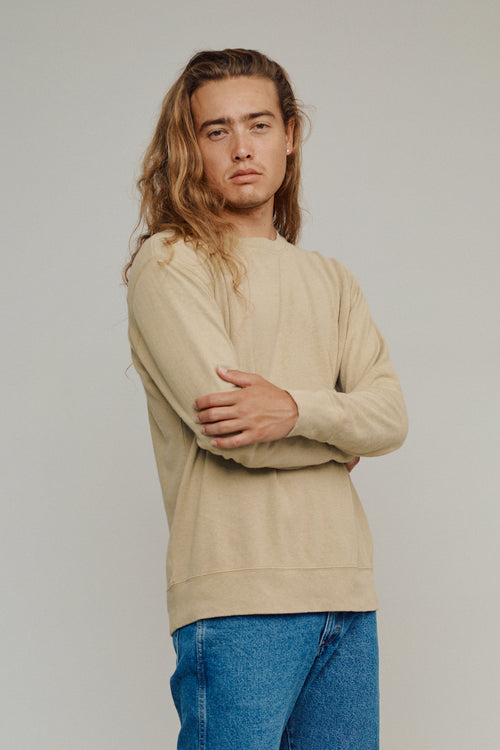 California Pullover | Jungmaven Hemp Clothing & Accessories / model_desc: Conrad is 6’1” wearing M