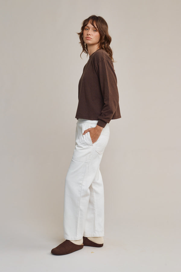 Cropped Long Sleeve Tee | Jungmaven Hemp Clothing & Accessories / Color: