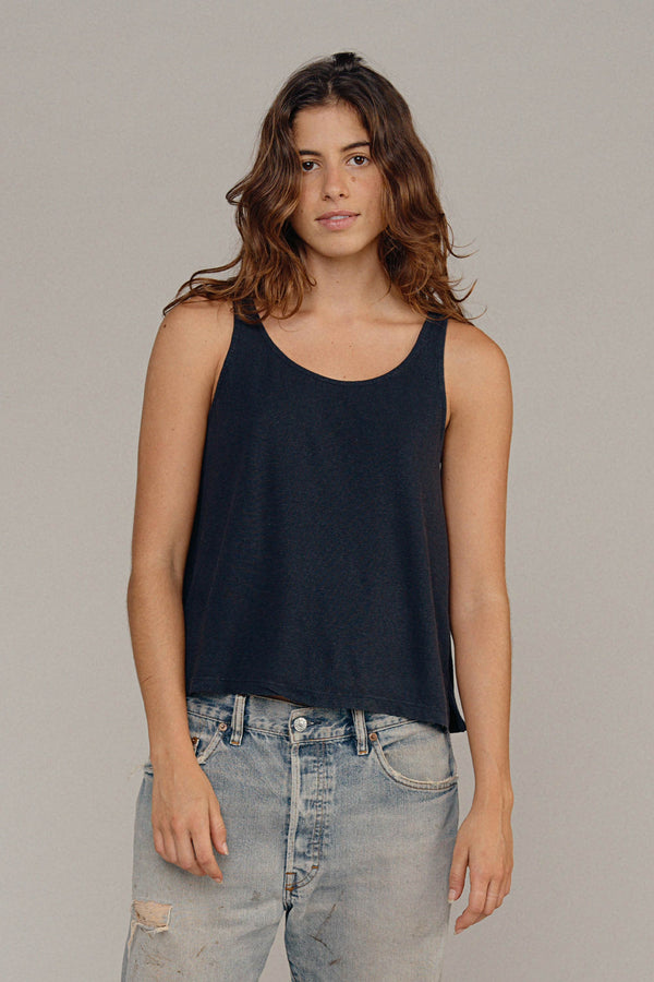 Cropped Tank | Jungmaven Hemp Clothing & Accessories / model_desc: Nadia is 5’8” wearing XS