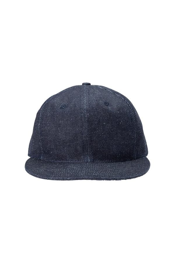 Field Cap | Jungmaven Hemp Clothing & Accessories / Color: Dark Denim with Red/White/Blue Stripe