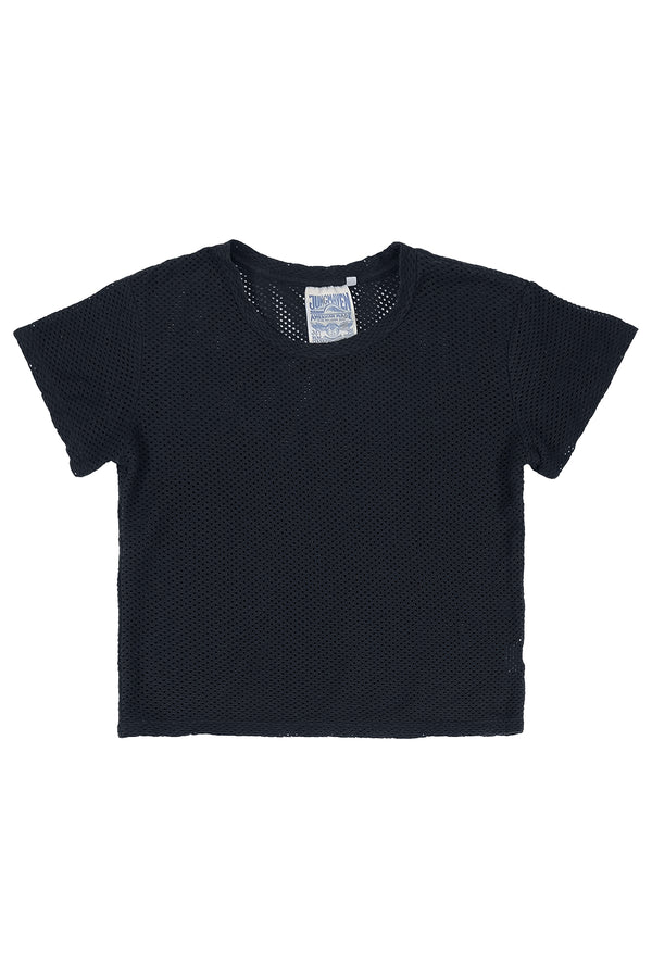 Carmen Mesh Cropped Tee | Jungmaven Hemp Clothing & Accessories / Color: Black