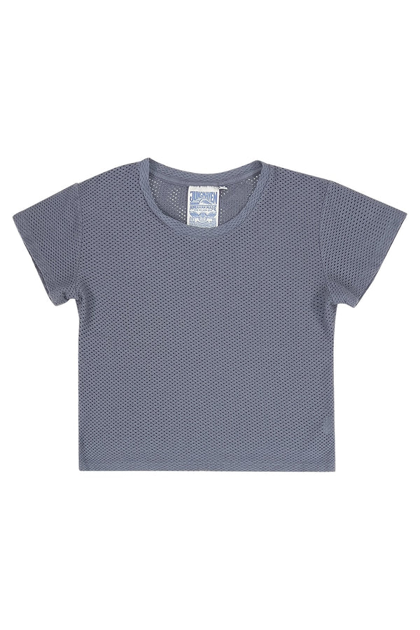 Carmen Mesh Cropped Tee | Jungmaven Hemp Clothing & Accessories / Color: Diesel Gray
