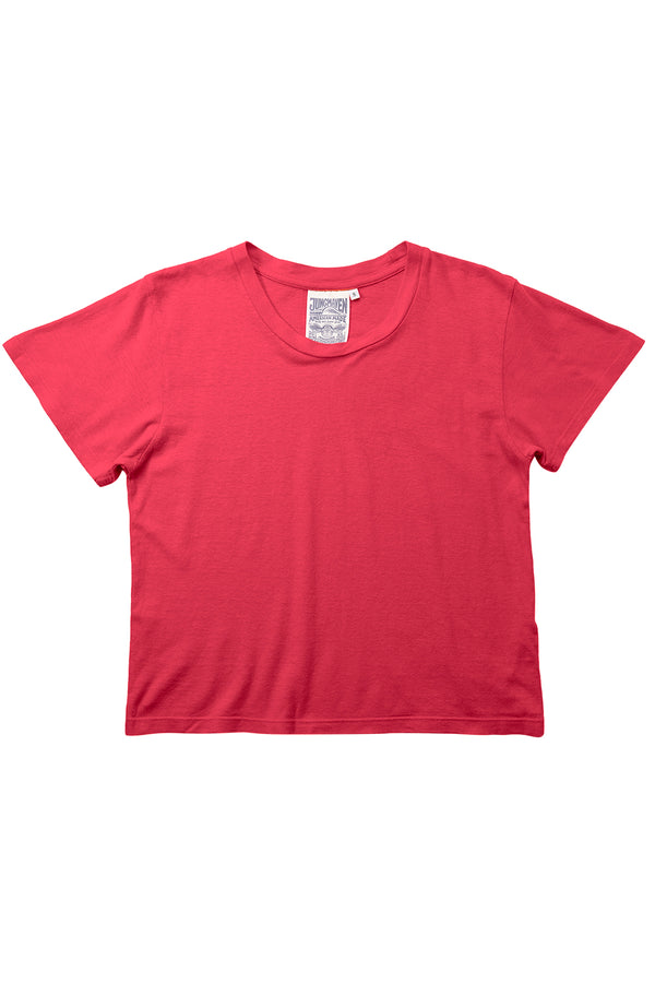 Cropped Lorel Tee - Sale Colors | Jungmaven Hemp Clothing & Accessories / Color: Poppy Red