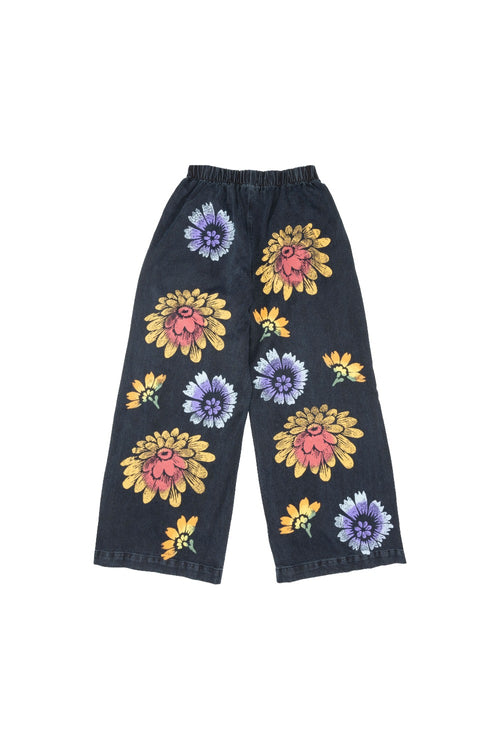 Dahlia Disco Denim Pant | Jungmaven Hemp Clothing & Accessories / model_desc: back view
