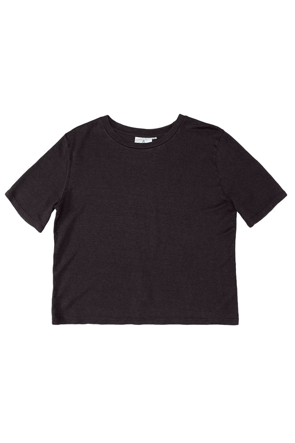 Dakota - 100% Hemp Cropped Tee | Jungmaven Hemp Clothing & Accessories / Color: Black