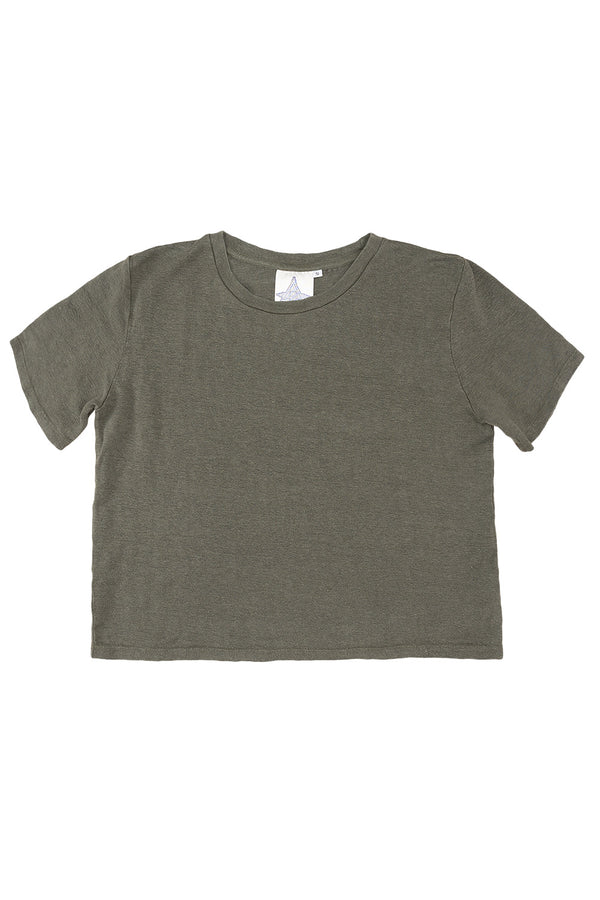 Dakota - 100% Hemp Cropped Tee | Jungmaven Hemp Clothing & Accessories / Color: Olive Green 