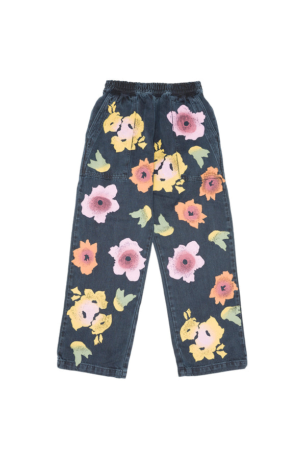 Floral Ocean Denim Pant | Jungmaven Hemp Clothing & Accessories / Color: Black Indigo
