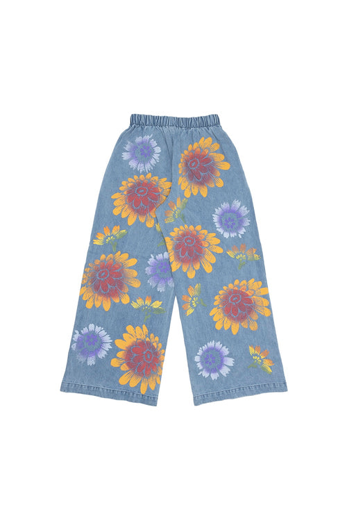 Dahlia Disco Denim Pant | Jungmaven Hemp Clothing & Accessories / model_desc: back view