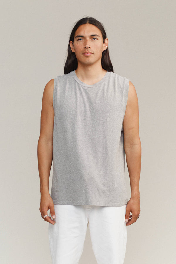Heathered Malibu Muscle Tee | Jungmaven Hemp Clothing & Accessories / Color: