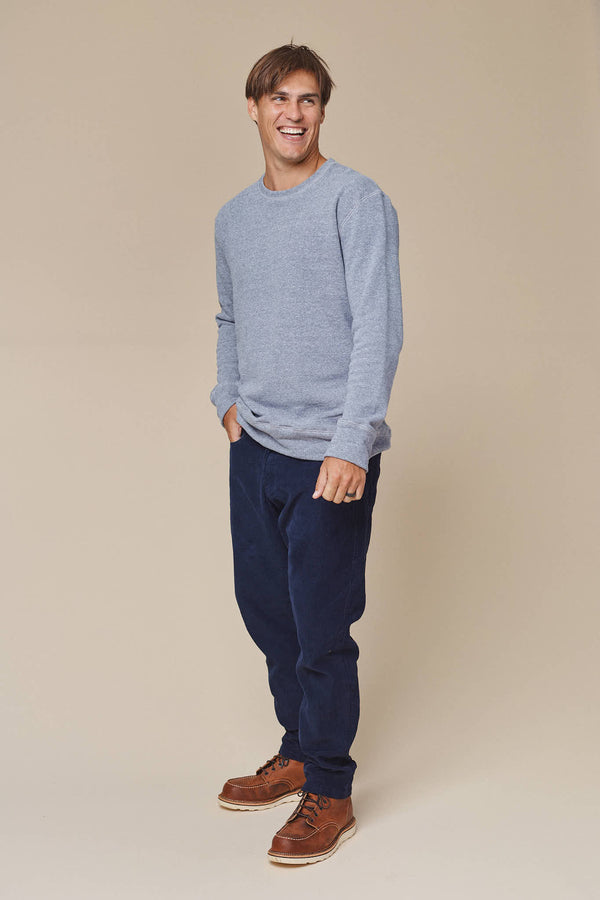 Heathered Fleece Tahoe Sweatshirt | Jungmaven Hemp Clothing & Accessories / model_desc: Travis is 6’1” wearing L