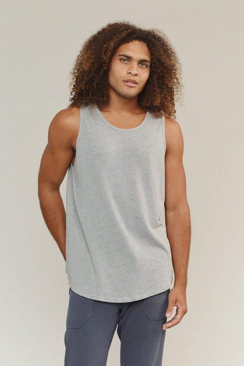 Heathered Tank Top | Jungmaven Hemp Clothing & Accessories / model_desc: Davon is 6’0” wearing L