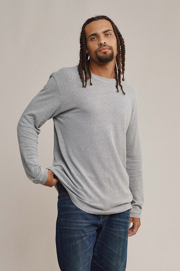 Heathered Baja Long Sleeve Tee | Jungmaven Hemp Clothing & Accessories / Color: