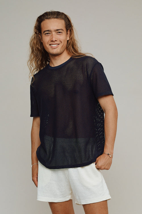 Highline Mesh Tee | Jungmaven Hemp Clothing & Accessories / model_desc: Conrad is 6’1” wearing M