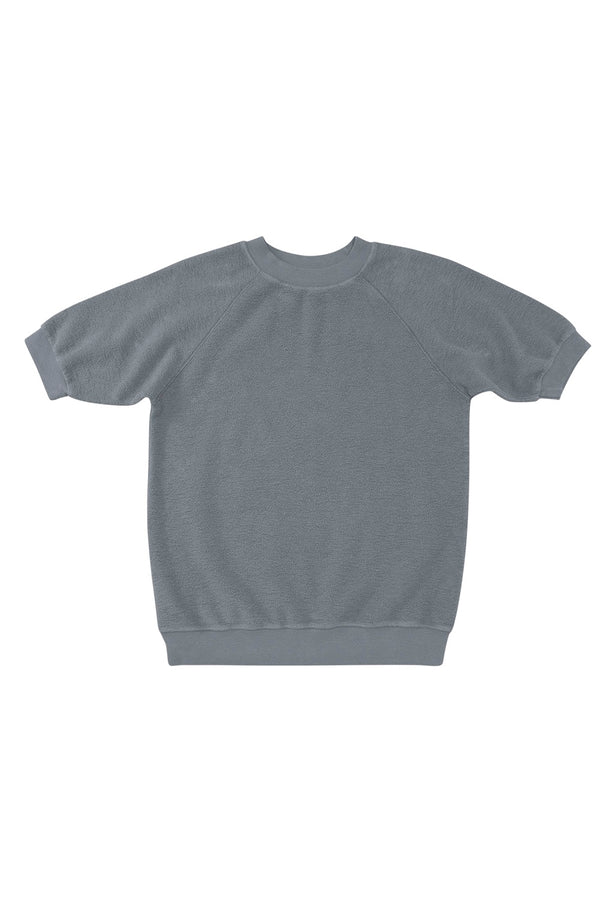 Heathered Short Sleeve Raglan Sherpa| Jungmaven Hemp Clothing & Accessories / Color: Diesel Gray