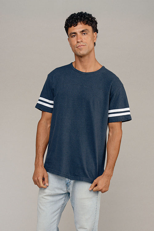 Varsity Tee | Jungmaven Hemp Clothing & Accessories / model_desc: Shen is 6’3” wearing L