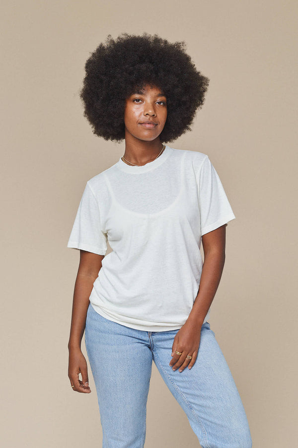 Jung Tee | Jungmaven Hemp Clothing & Accessories / model_desc: Abeba is 5’7” wearing S