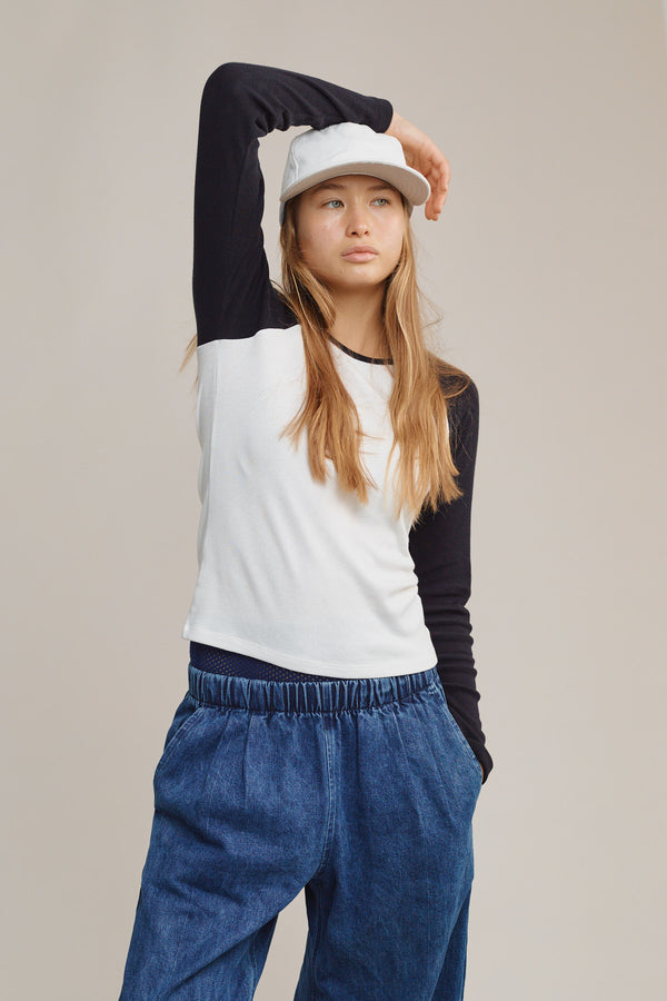 Juniper Long Sleeve Baseball Tee | Jungmaven Hemp Clothing & Accessories / model_desc: Katriel is 5'9" wearing size S