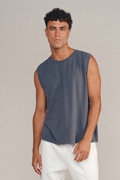 Malibu Muscle Tee | Jungmaven Hemp Clothing & Accessories / model_desc: Shen is 6’3” wearing L