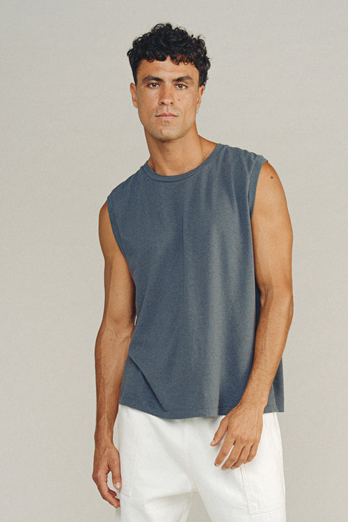 Malibu Muscle Tee | Jungmaven Hemp Clothing & Accessories / model_desc: Shen is 6’3” wearing L