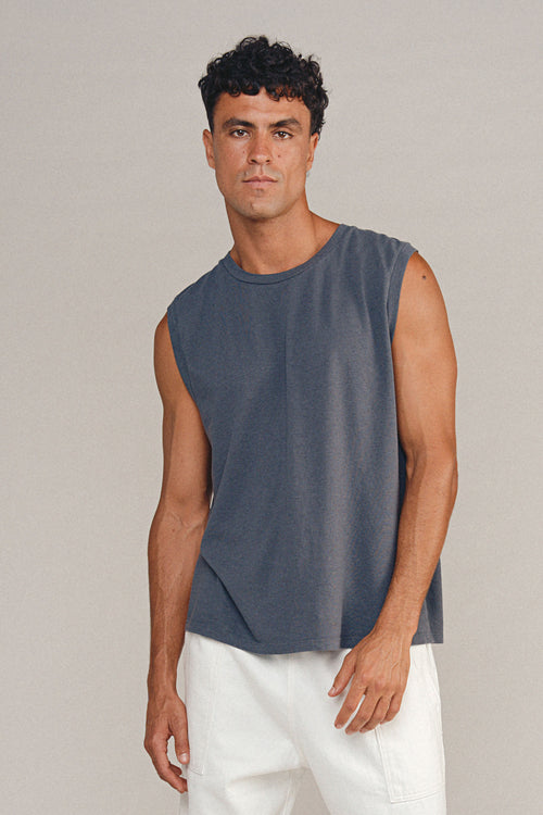 Malibu Muscle Tee | Jungmaven Hemp Clothing & Accessories / model_desc: Shen is 6’3” wearing L