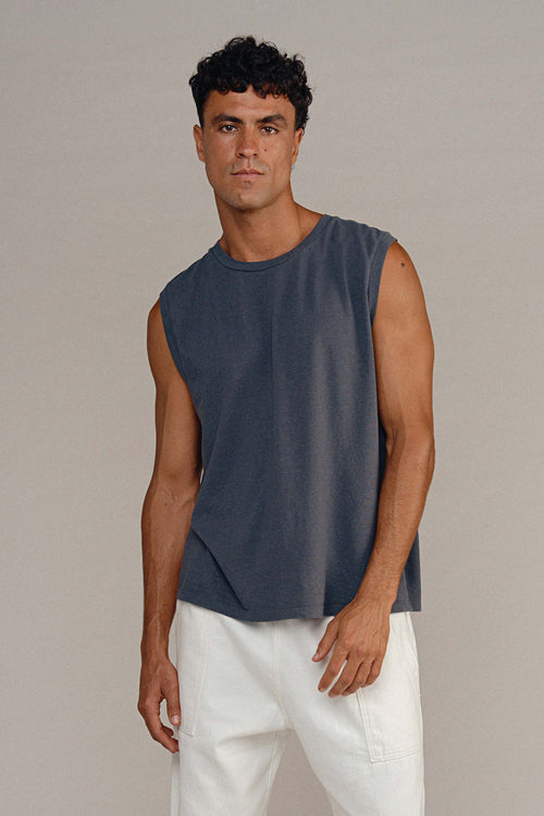 Malibu Muscle Tee | Jungmaven Hemp Clothing & Accessories / model_desc: Shen is 6’3” wearing L