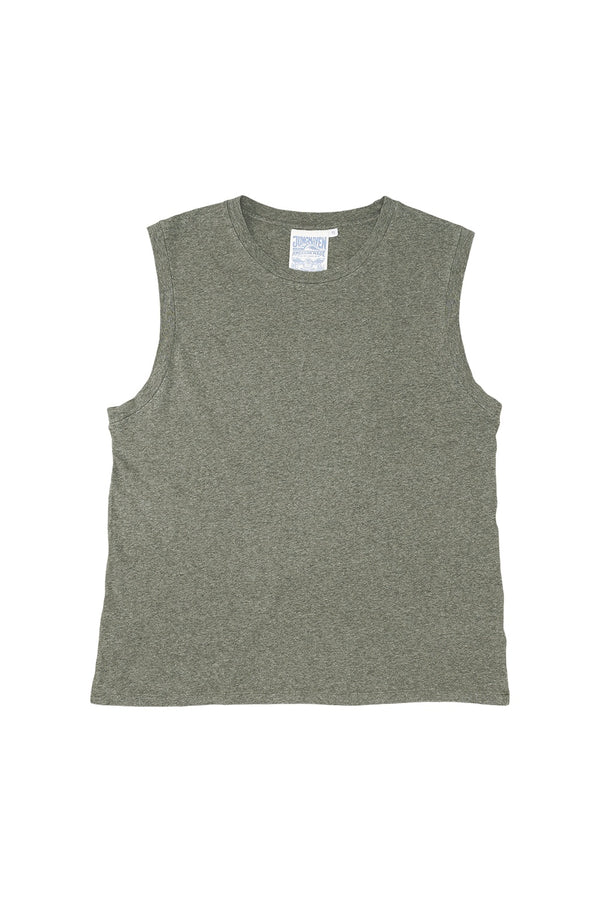 Heathered Malibu Muscle Tee | Jungmaven Hemp Clothing & Accessories / Color: Olive Green