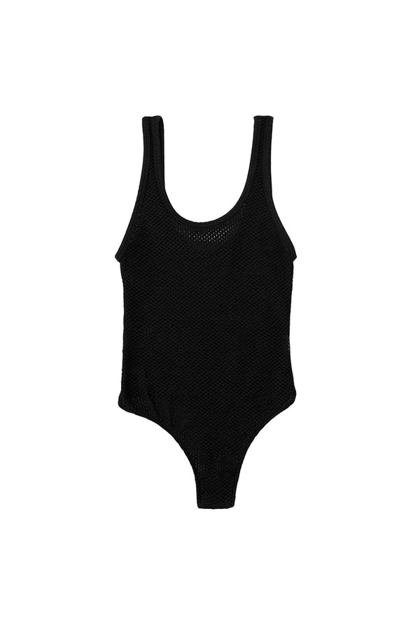Mesh Bodysuit | Jungmaven Hemp Clothing & Accessories / Color: Black