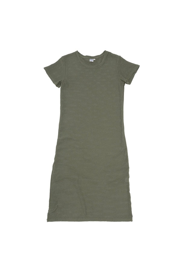 Mesh Sydney Dress | Jungmaven Hemp Clothing & Accessories / Color: Olive Green
