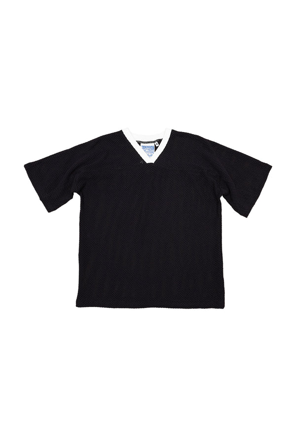 Miles Mesh Jersey | Jungmaven Hemp Clothing & Accessories / Color: Black w/ White