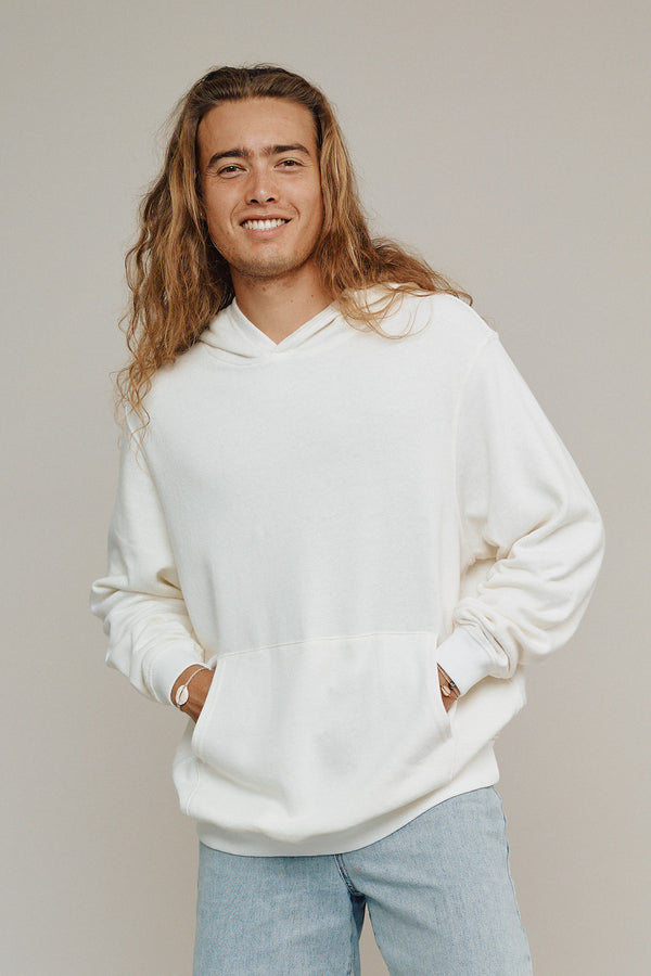 Powell Hooded Sweatshirt | Jungmaven Hemp Clothing & Accessories / model_desc: Conrad is 6’1” wearing L