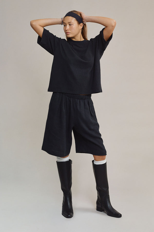 Cambria Short | Jungmaven Hemp Clothing & Accessories / model_desc: Katriel is 5’9” wearing S