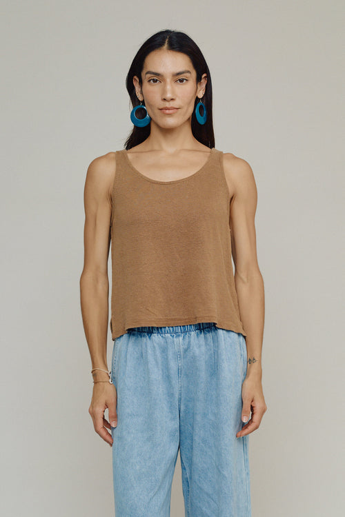 Sophie 100% Hemp Cropped Tank | Jungmaven Hemp Clothing & Accessories / model_desc: Jenna is 5’10” wearing S