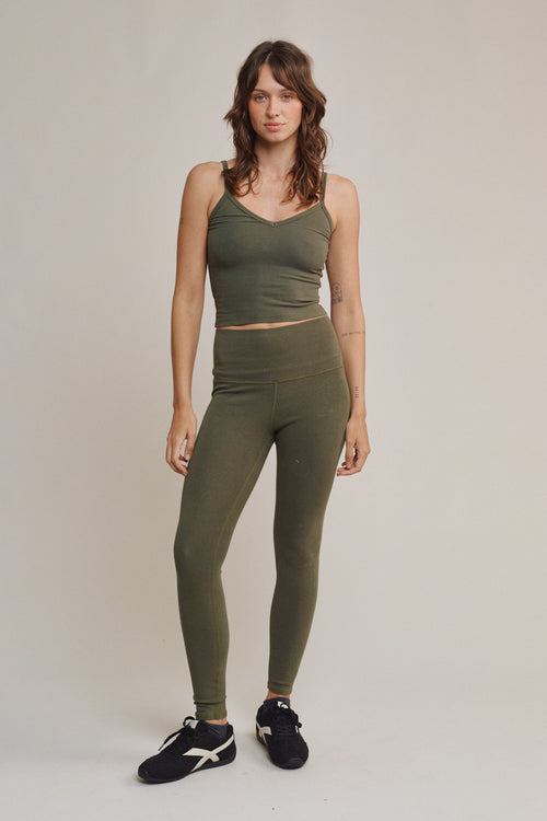 Orosi Leggings | Jungmaven Hemp Clothing & Accessories / model_desc: Tatchi is 5’9” wearing XS