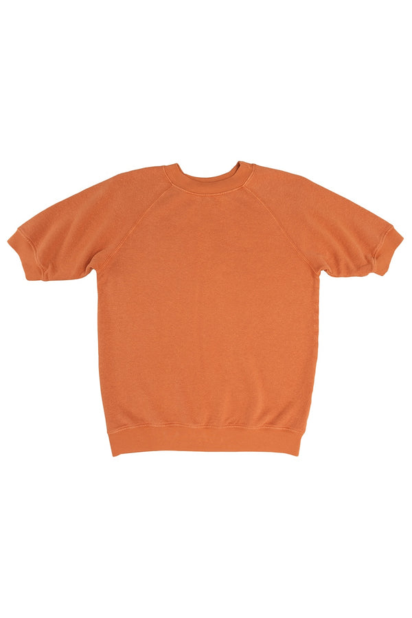 Short Sleeve Raglan Fleece Sweatshirt | Jungmaven Hemp Clothing & Accessories / Color: Pumpkin Spice