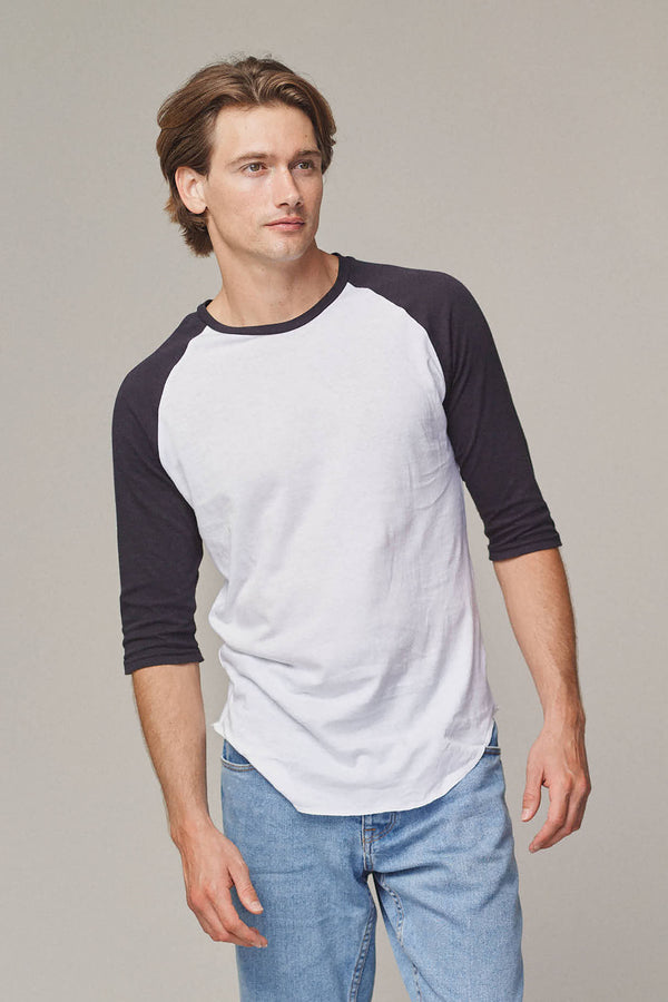 Stones 3/4 Sleeve Raglan | Jungmaven Hemp Clothing & Accessories / Color: