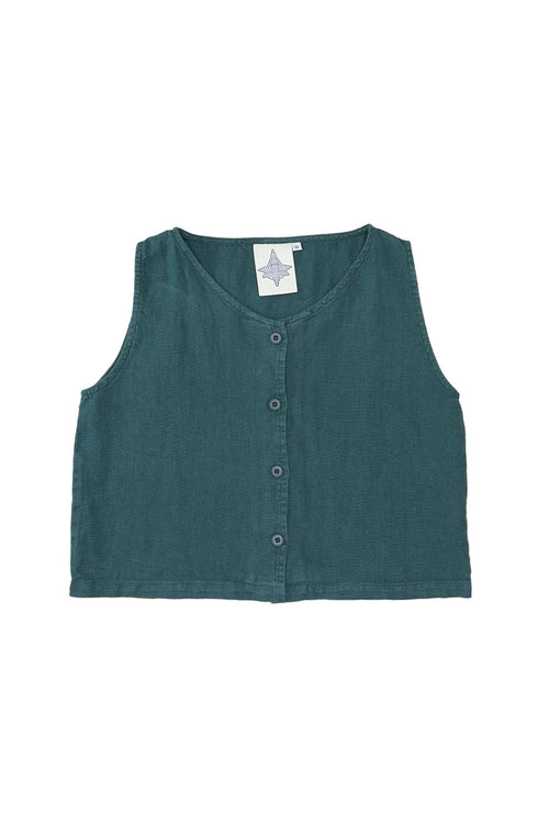Skyline 100% Hemp Vest | Jungmaven Hemp Clothing & Accessories / Color: Deep Teal