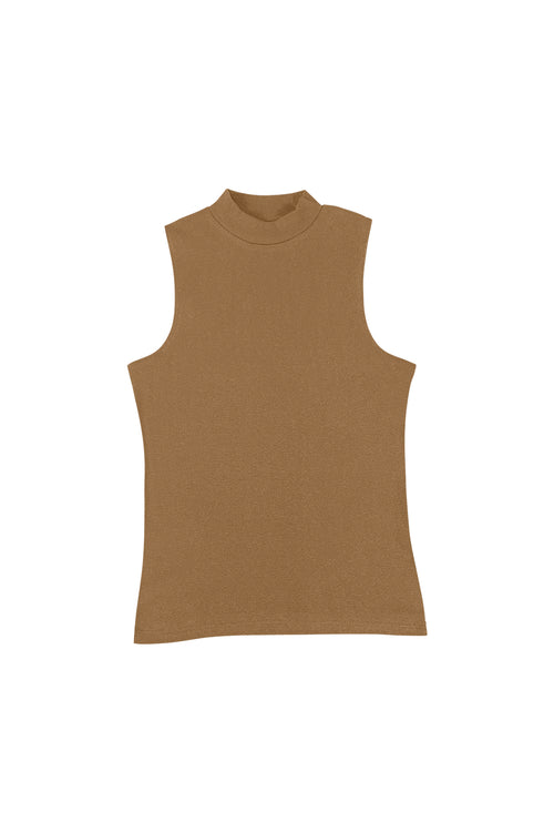 Mariposa Mock Neck Tank - Sale Colors | Jungmaven Hemp Clothing & Accessories / Color: Coyote