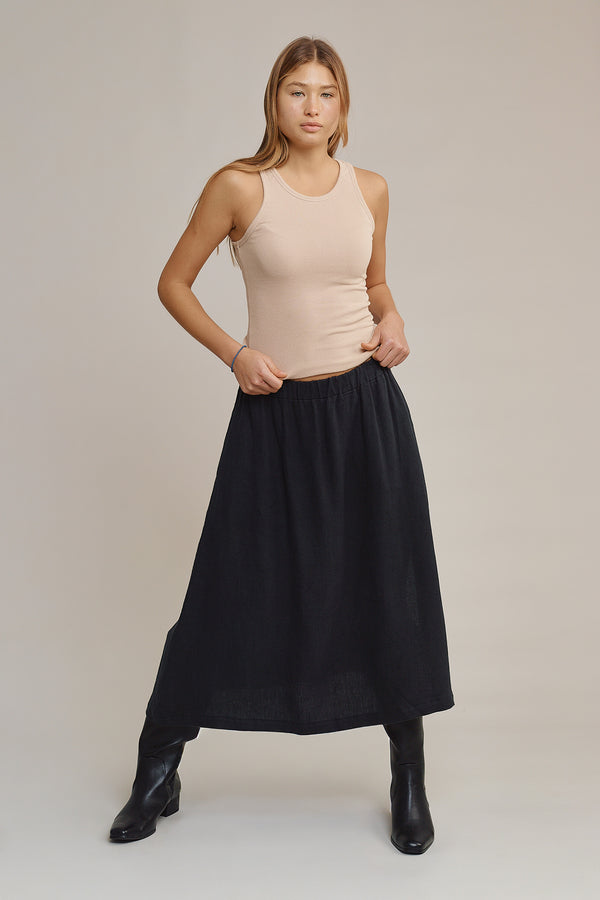 Tennessee Skirt | Jungmaven Hemp Clothing & Accessories / model_desc: Katriel is 5’9” wearing S