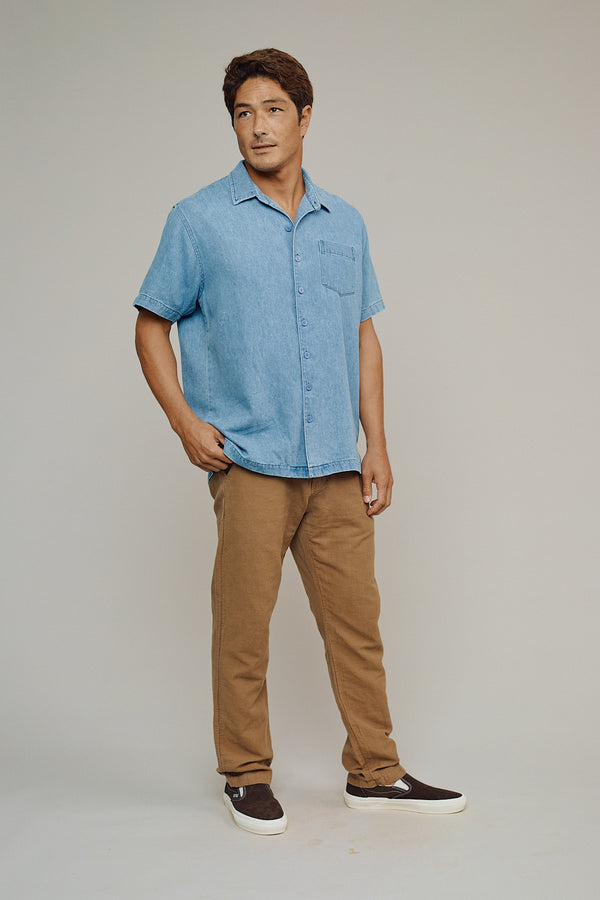 Denim Padaro Shirt | Jungmaven Hemp Clothing & Accessories / Color: