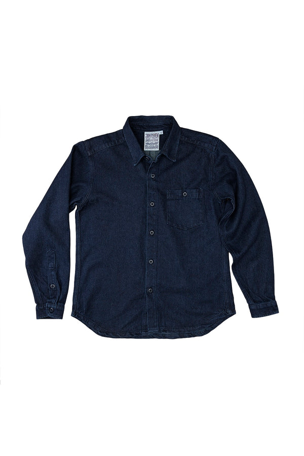 Denim Curved Hem Topanga Shirt | Jungmaven Hemp Clothing & Accessories / Color: Dark