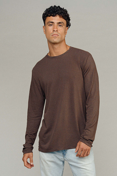 Yukon Long Sleeve Tee | Jungmaven Hemp Clothing & Accessories / model_desc: Shen is 6’3” wearing XL