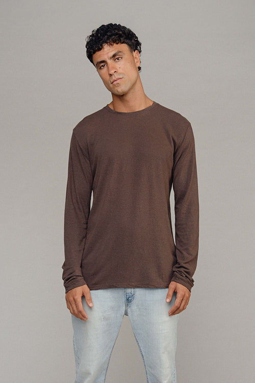 Yukon Long Sleeve Tee | Jungmaven Hemp Clothing & Accessories / model_desc: Shen is 6’3” wearing XL